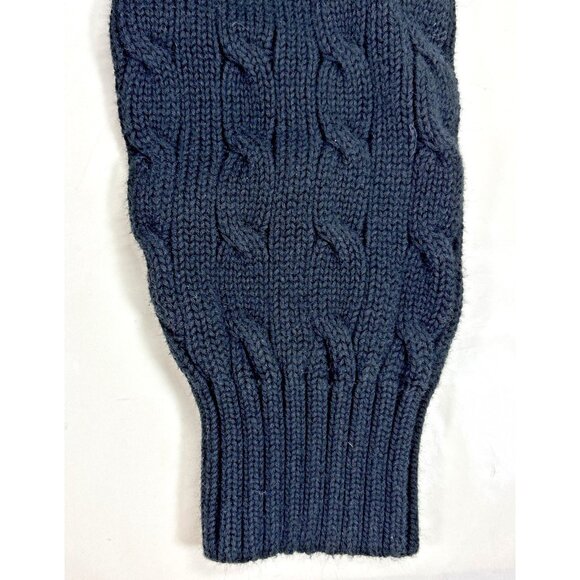 Ralph Lauren Sport Black Turtleneck Sweater L Cable Knit Pullover Purple Polo - Picture 6 of 11